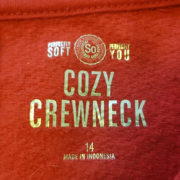 SALE! Cat/Kitty Meow Sz 14 Christmas Cozy Crewneck - Picture 5 of 6